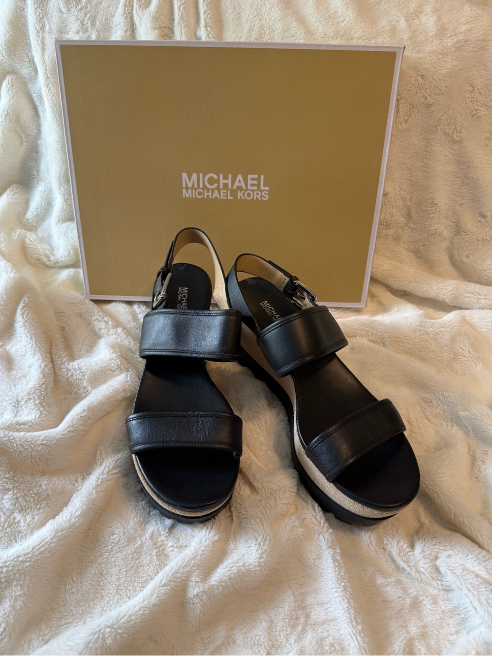 Michael Kors Gillian Mid Wedge Platform Sandals